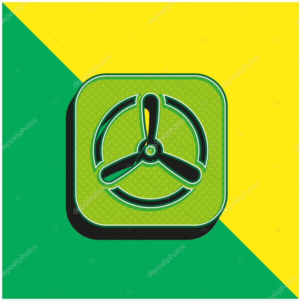 Apple Green and yellow modern 3d vector icon logo