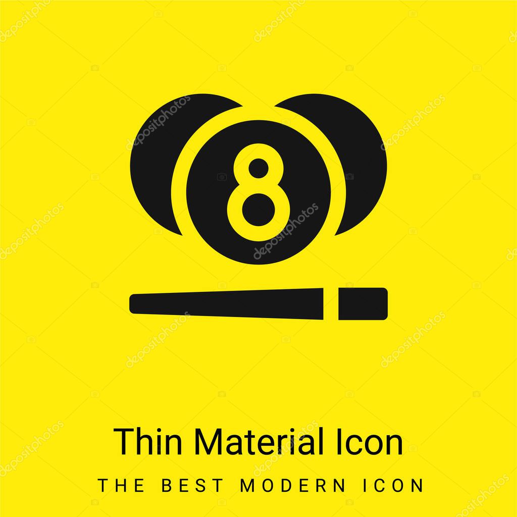 Billiard minimal bright yellow material icon