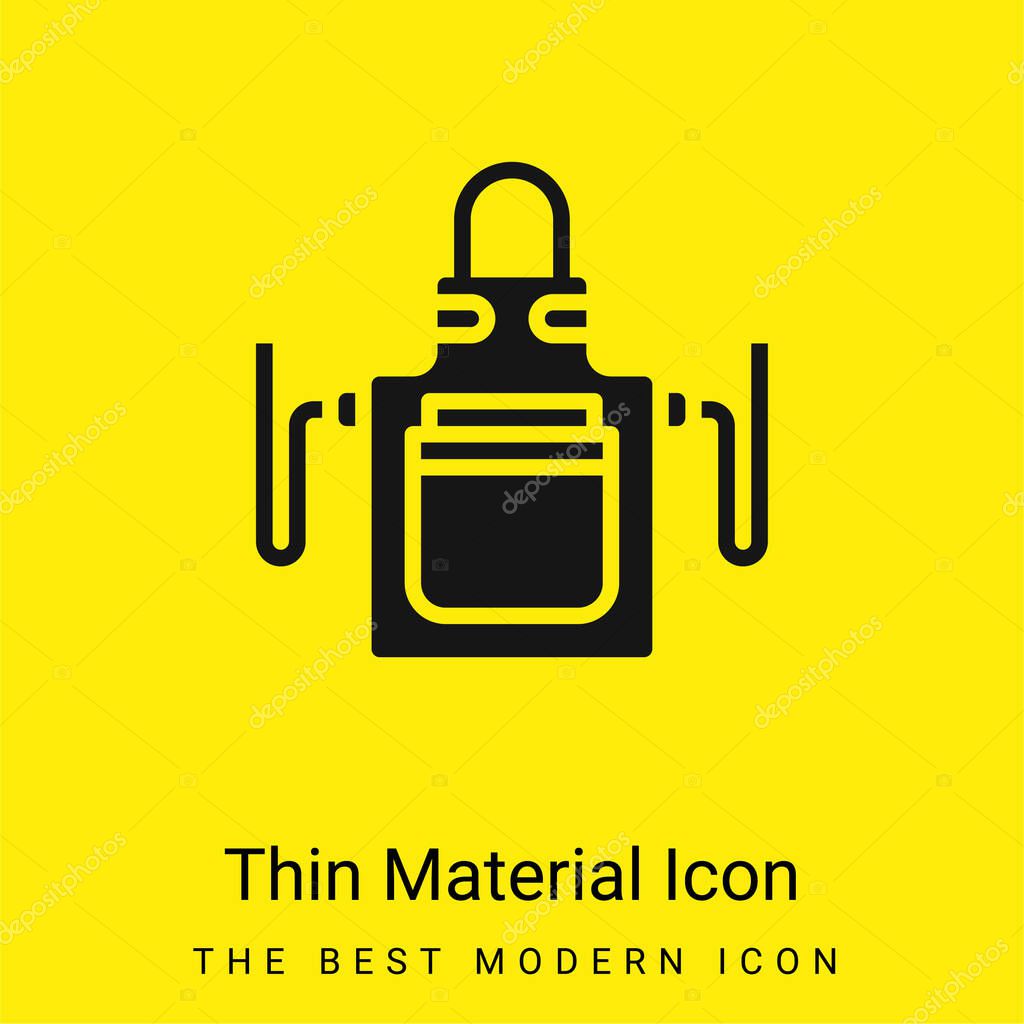 Apron minimal bright yellow material icon