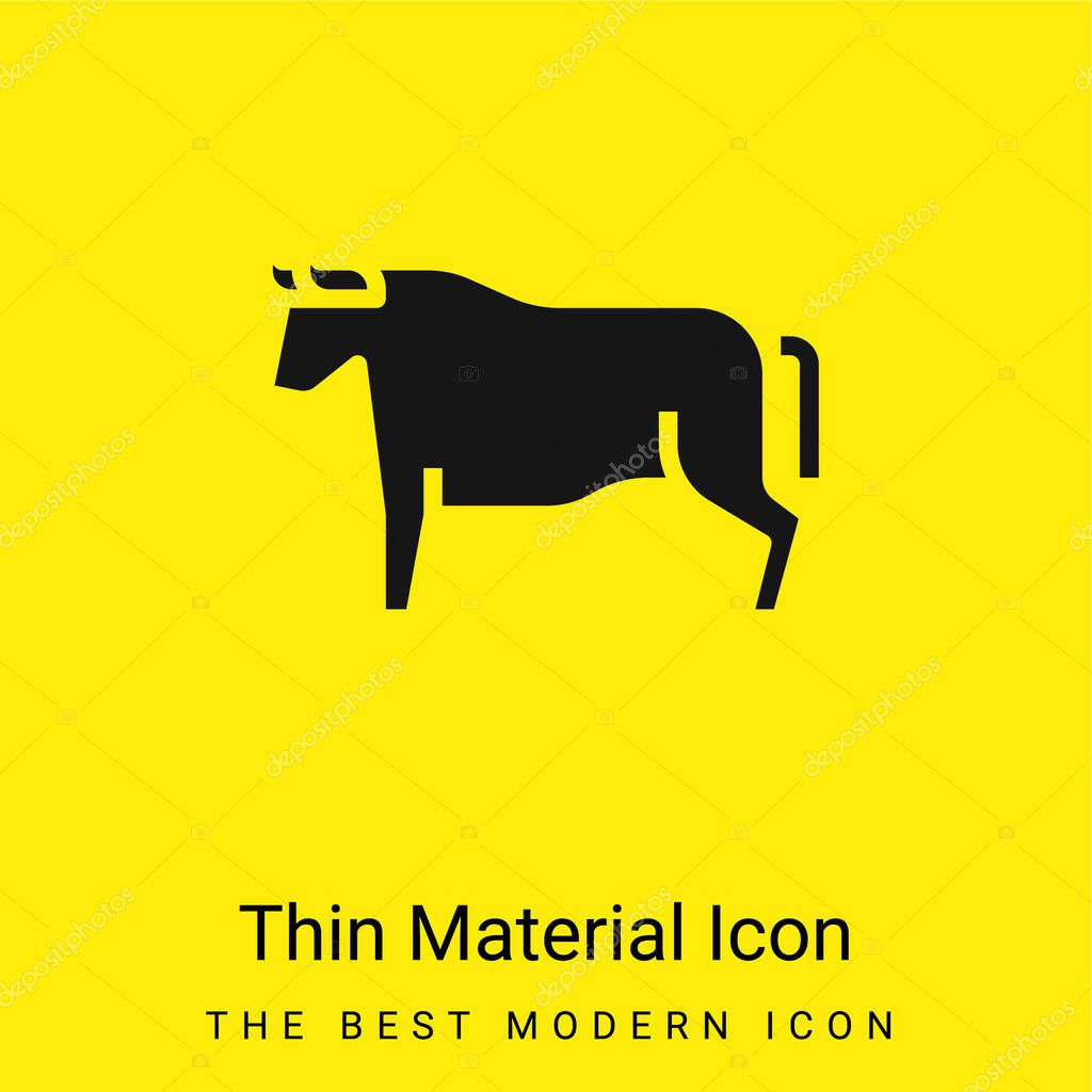 Beef minimal bright yellow material icon