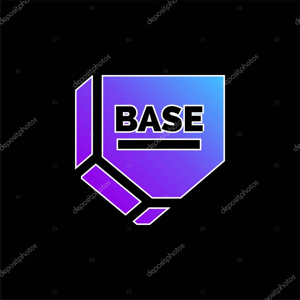 Base blue gradient vector icon