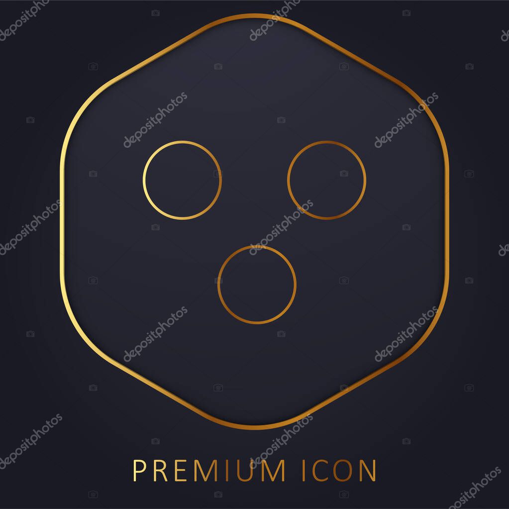 Because Mathematical Symbol golden line premium logo or icon