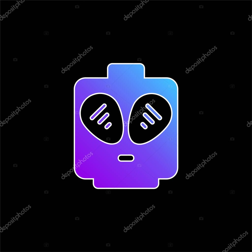 Alien blue gradient vector icon