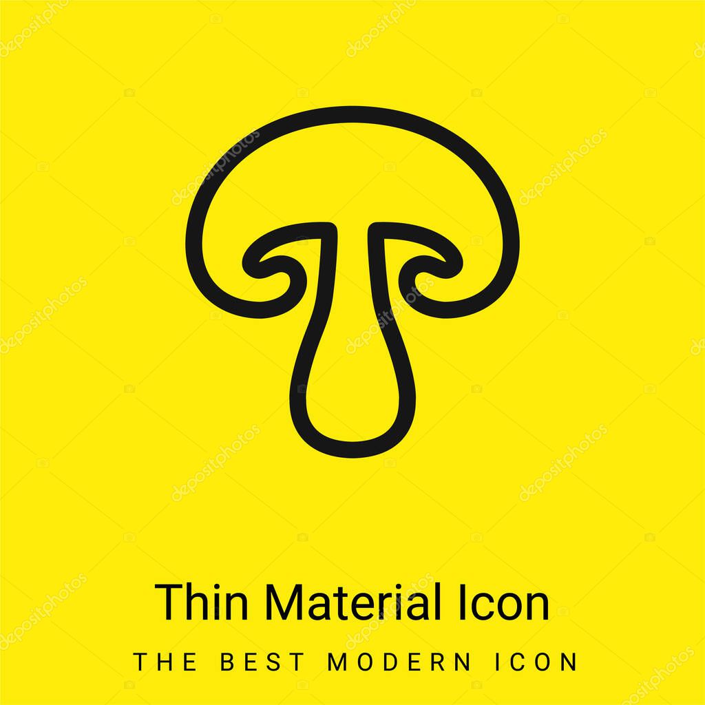 Big Mushroom minimal bright yellow material icon