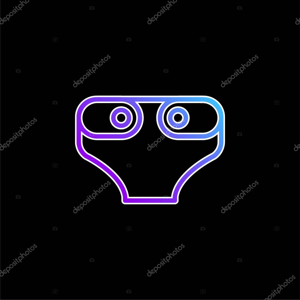 Baby Diaper Outline blue gradient vector icon