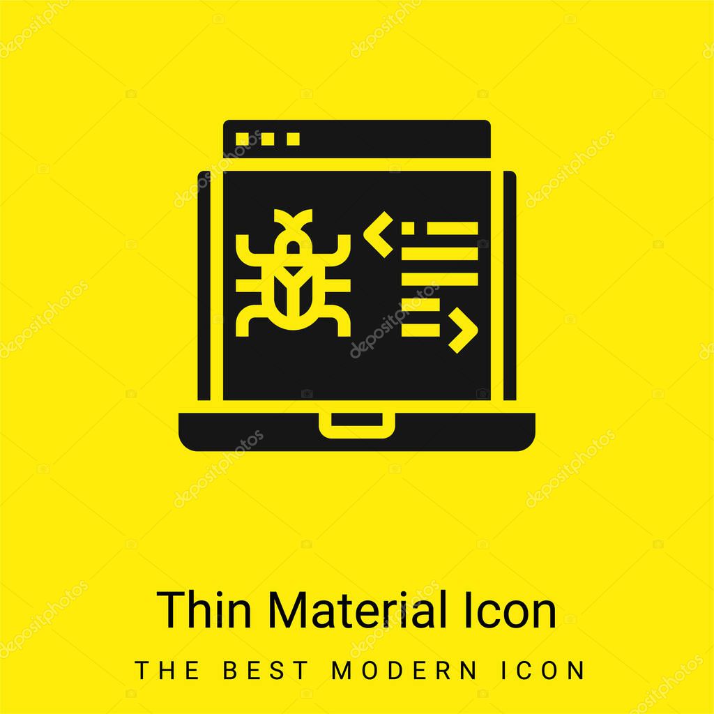 Antivirus minimal bright yellow material icon