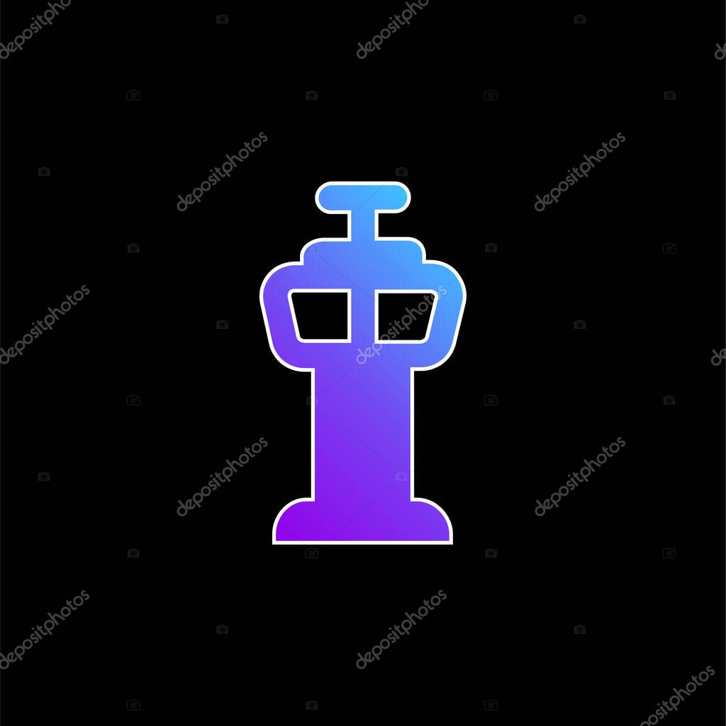 Airport Control Tower blue gradient vector icon