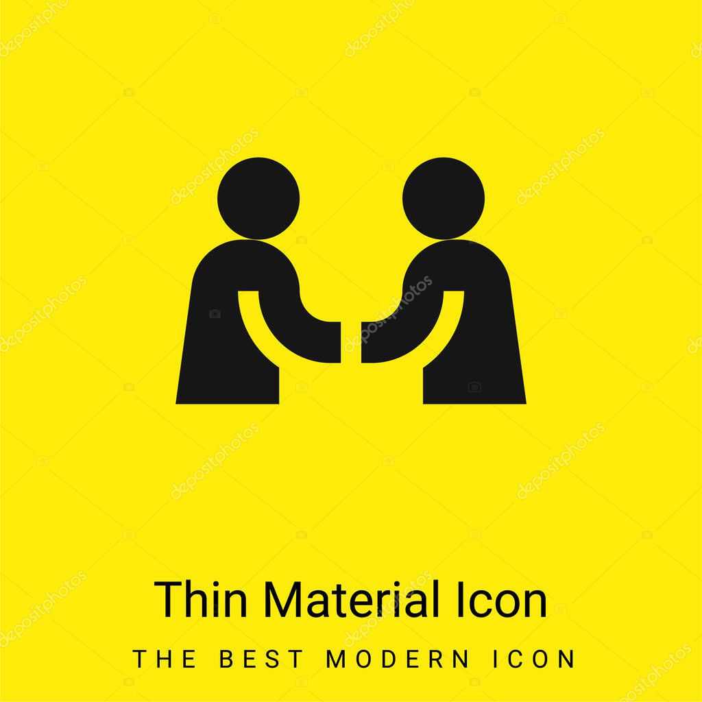 Agreement minimal bright yellow material icon