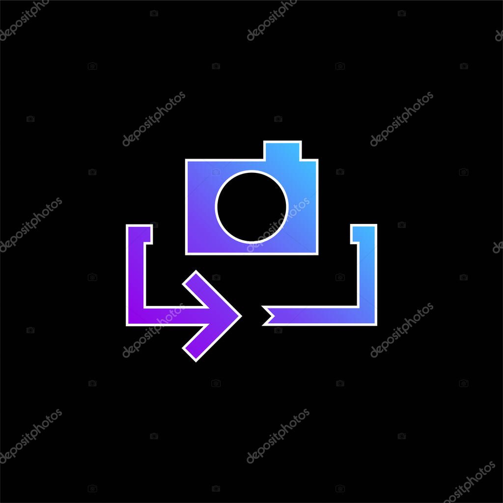 Arrow blue gradient vector icon