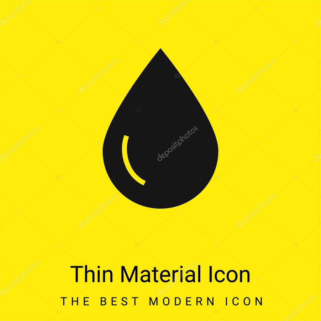 Blood Drop minimal bright yellow material icon