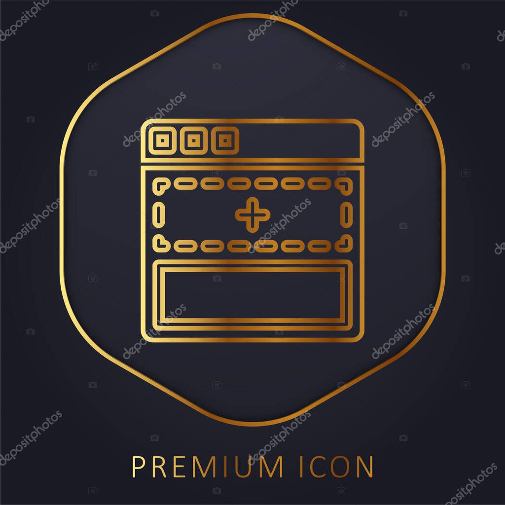 Add golden line premium logo or icon