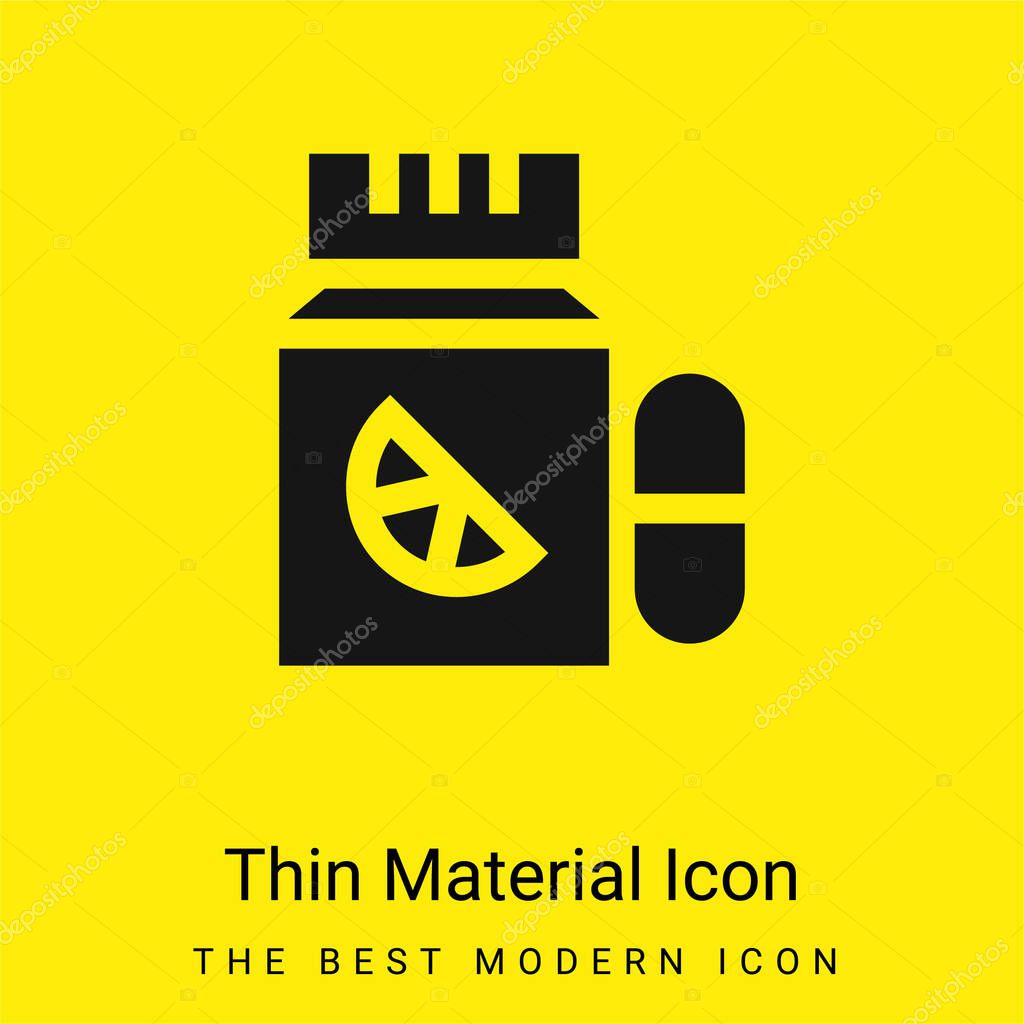 Bottle minimal bright yellow material icon