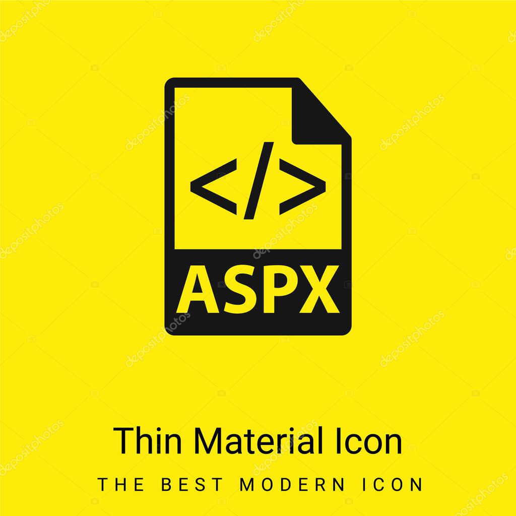 ASPX File Format minimal bright yellow material icon
