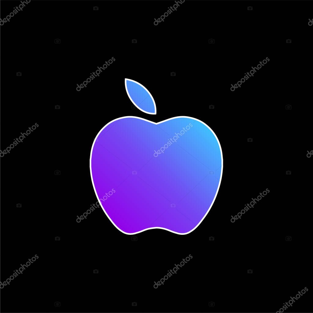 Apple blue gradient vector icon