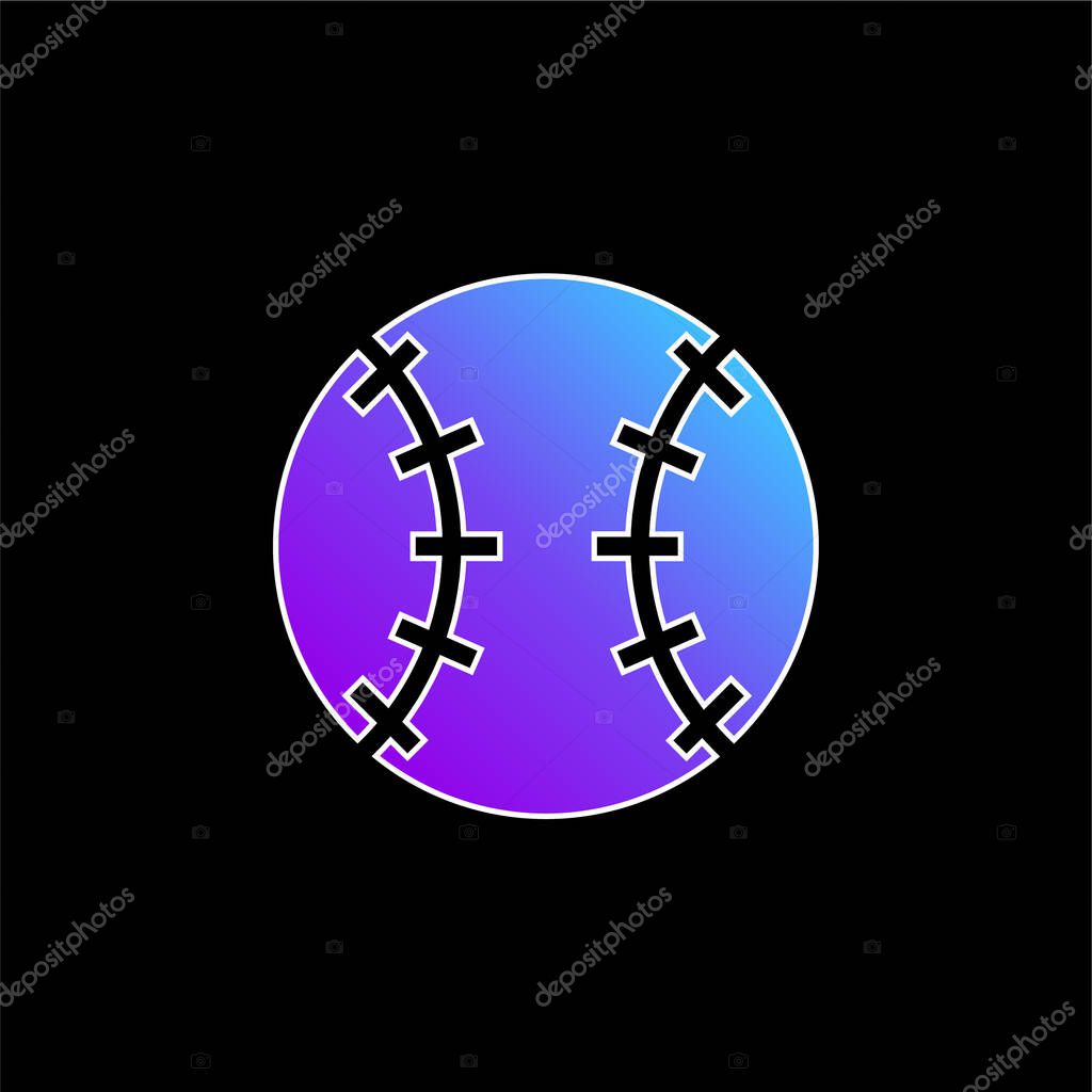 Baseball Ball blue gradient vector icon