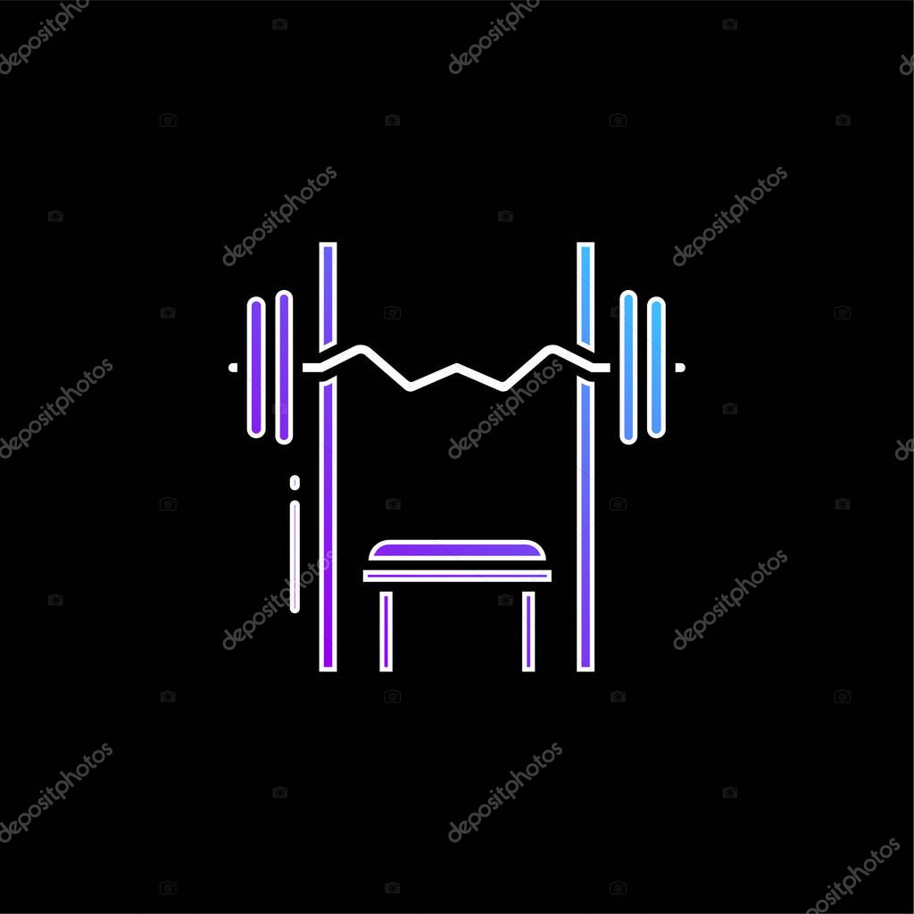 Bench Press blue gradient vector icon