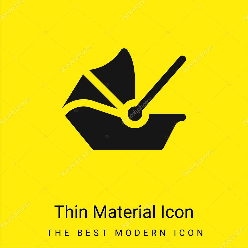 Baby Carrier minimal bright yellow material icon