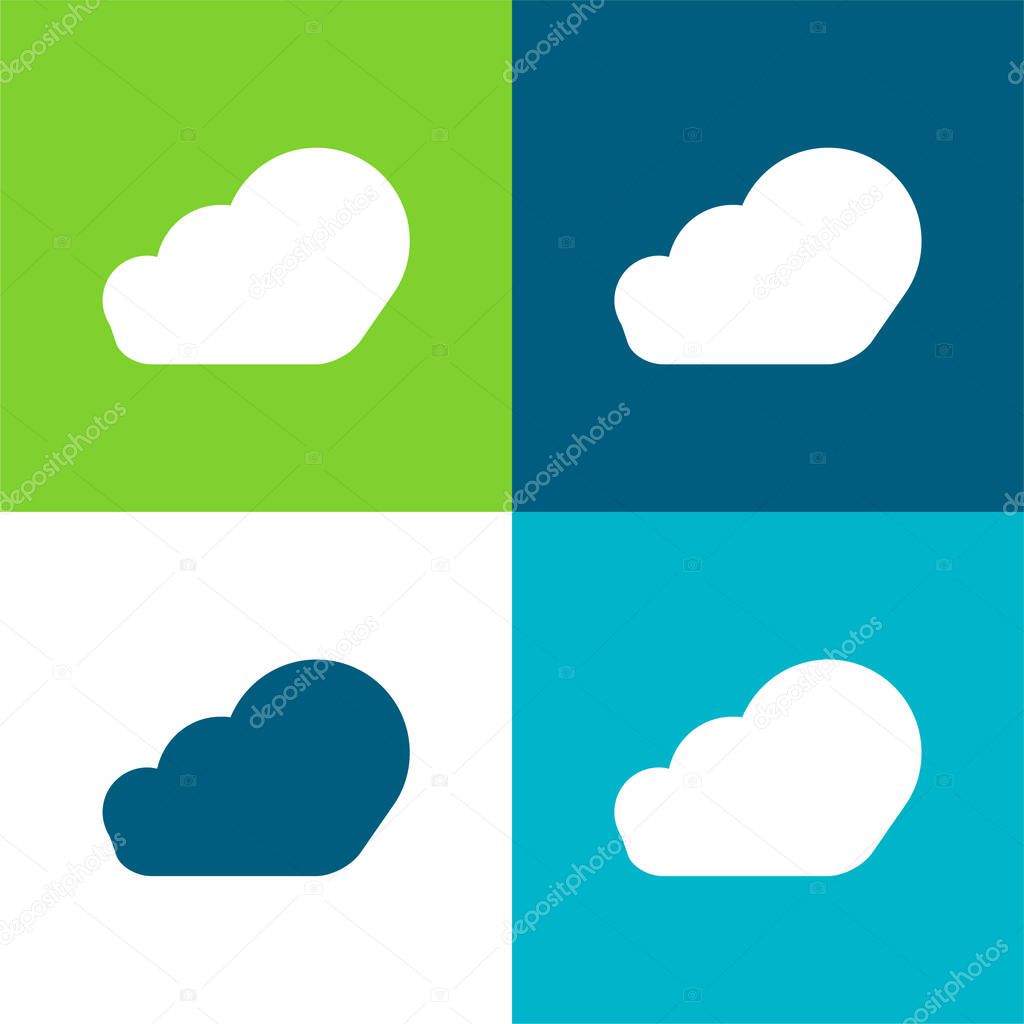 Ascendant Cloud Flat four color minimal icon set