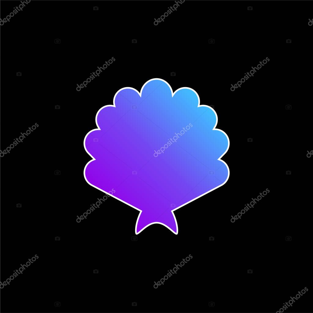 Big Shell blue gradient vector icon