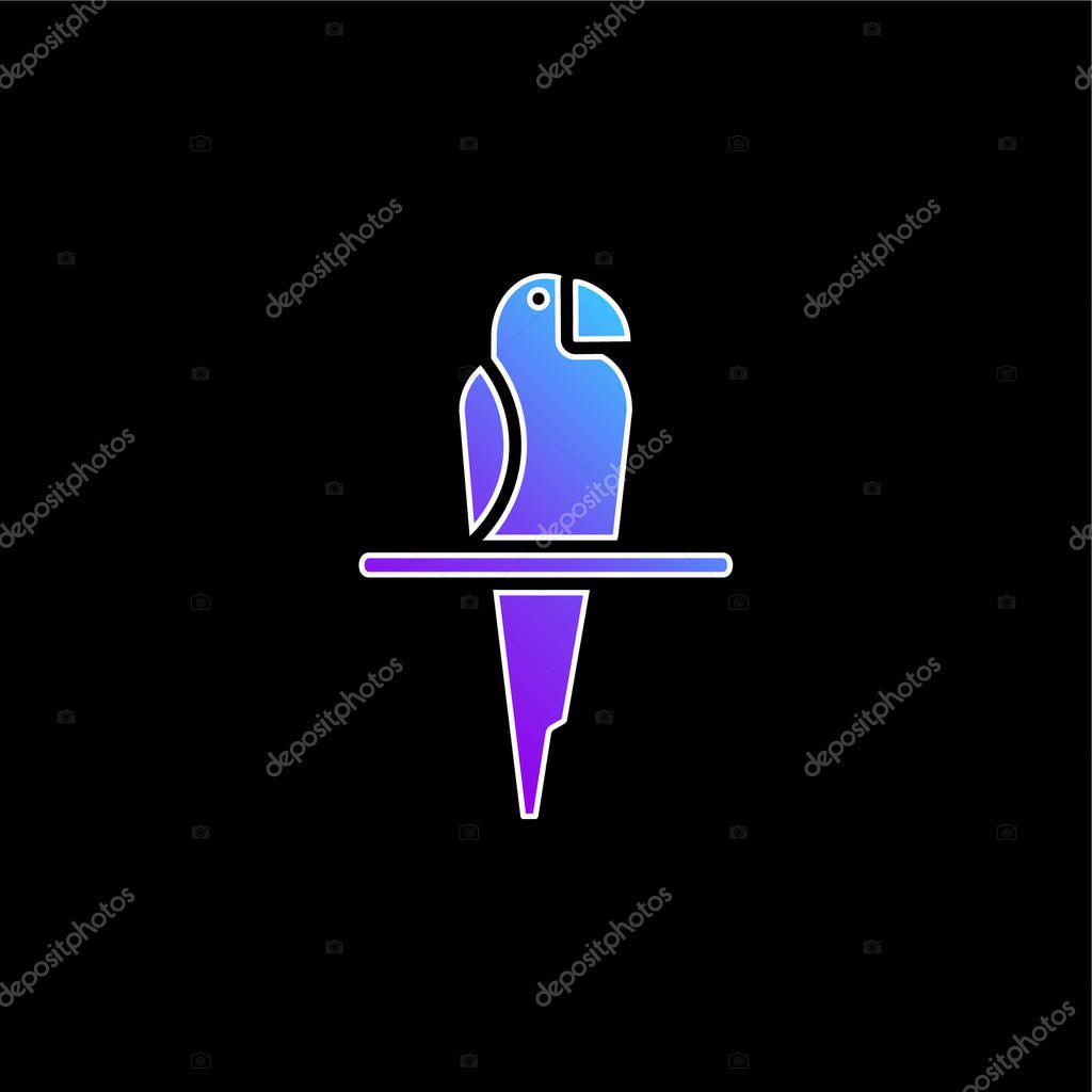 Bird blue gradient vector icon