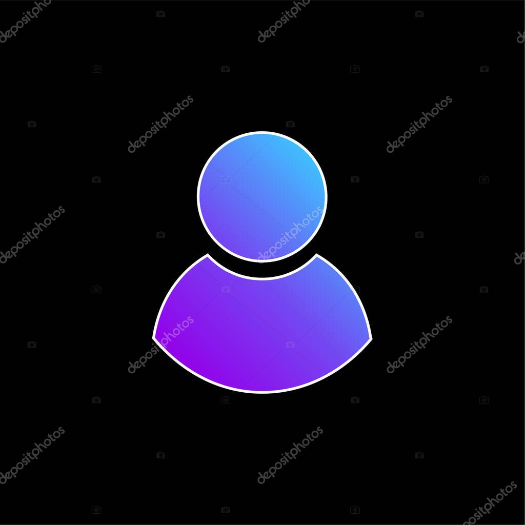 Black Male User Symbol blue gradient vector icon