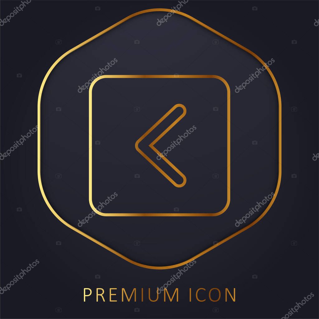 Bracket golden line premium logo or icon