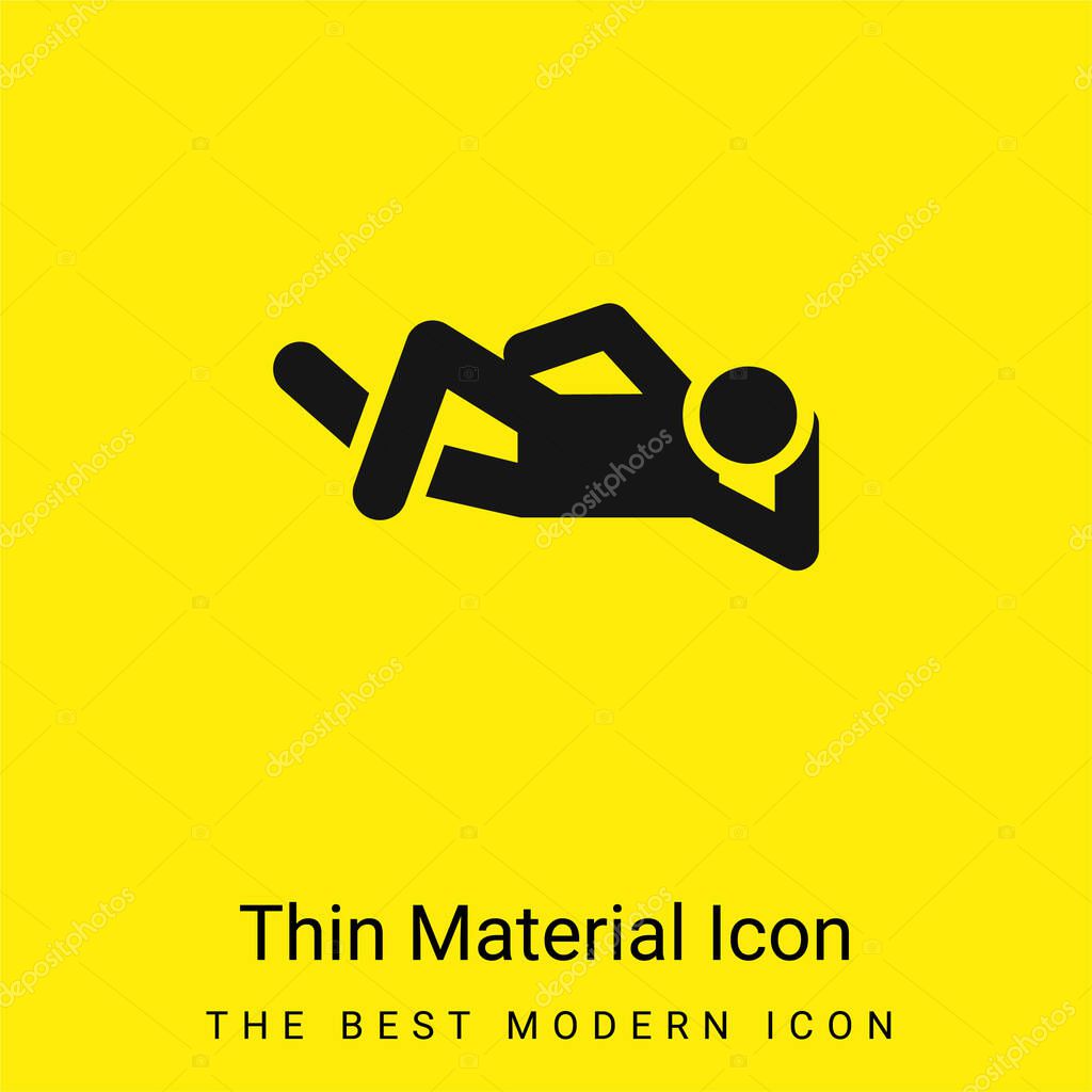 Breakdance minimal bright yellow material icon