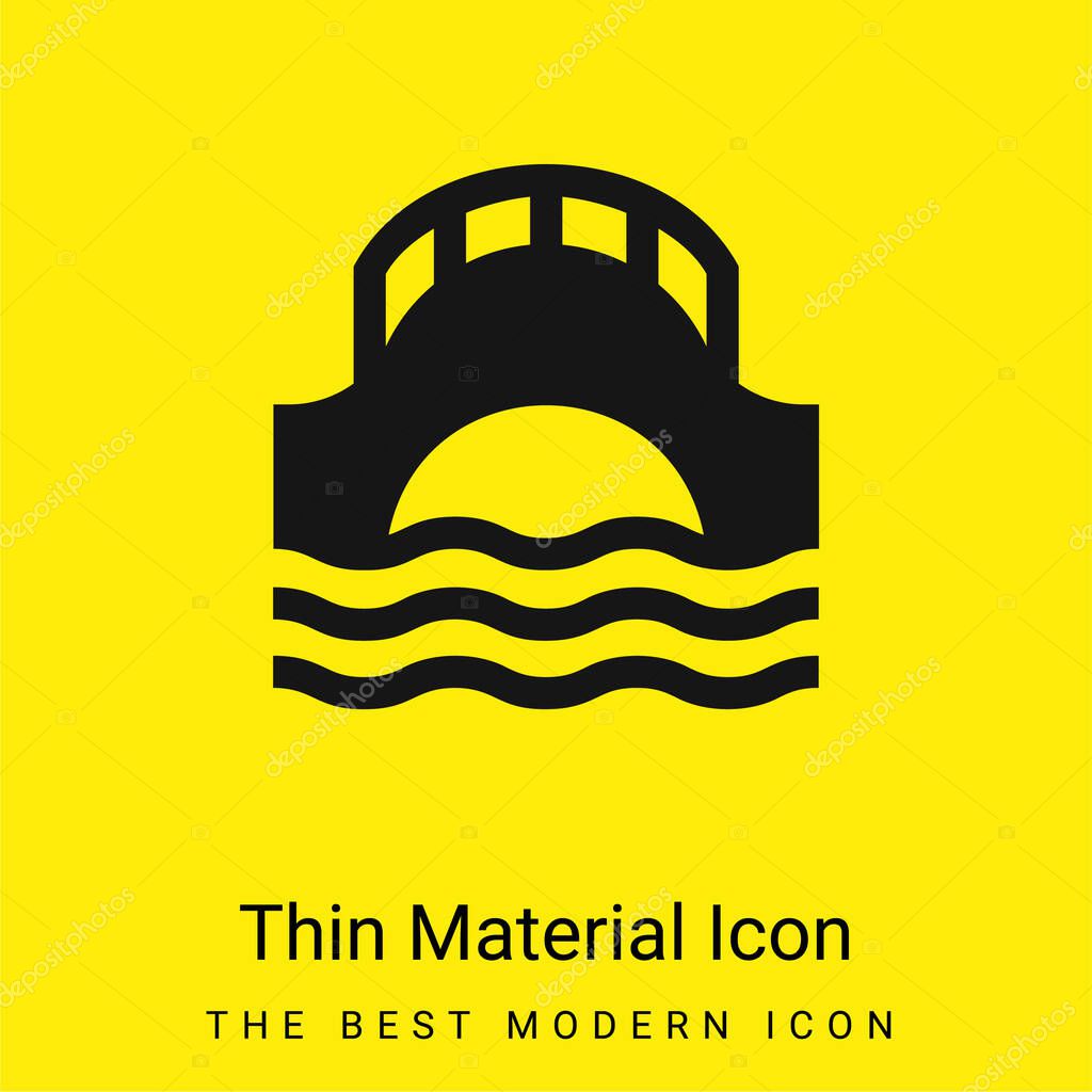 Bridge minimal bright yellow material icon