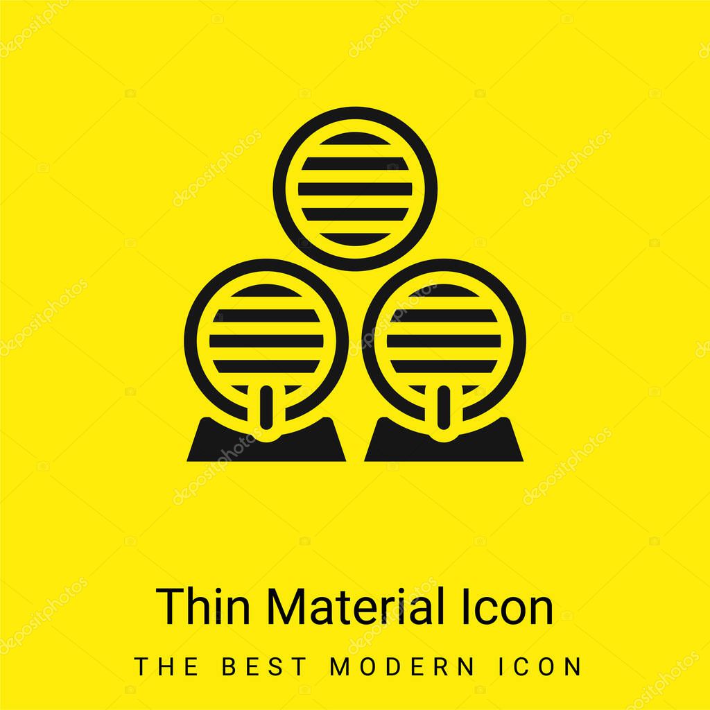 Barrel minimal bright yellow material icon