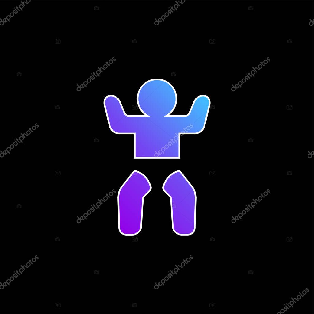 Baby Toilet blue gradient vector icon