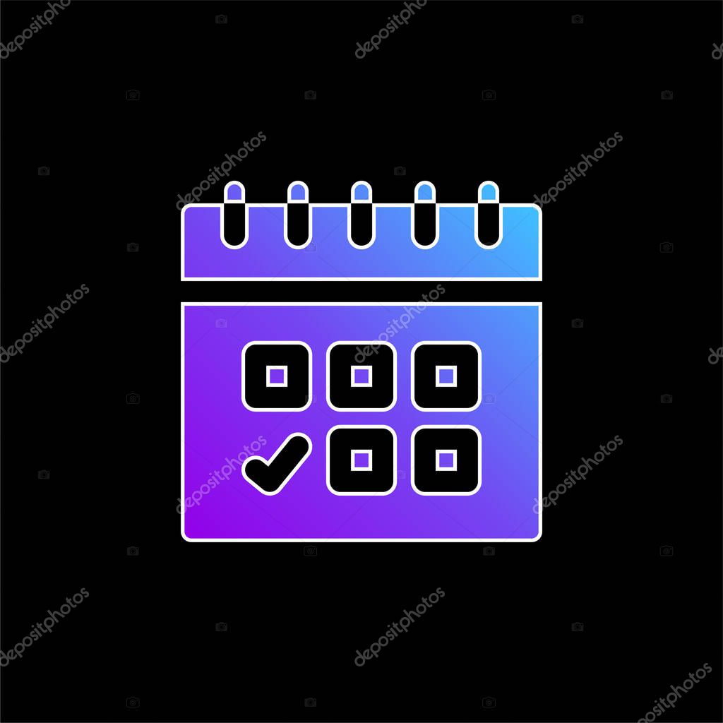 Appointment blue gradient vector icon