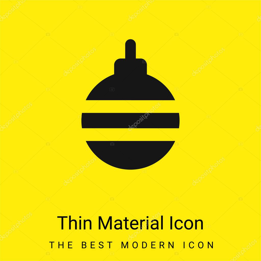 Bauble minimal bright yellow material icon