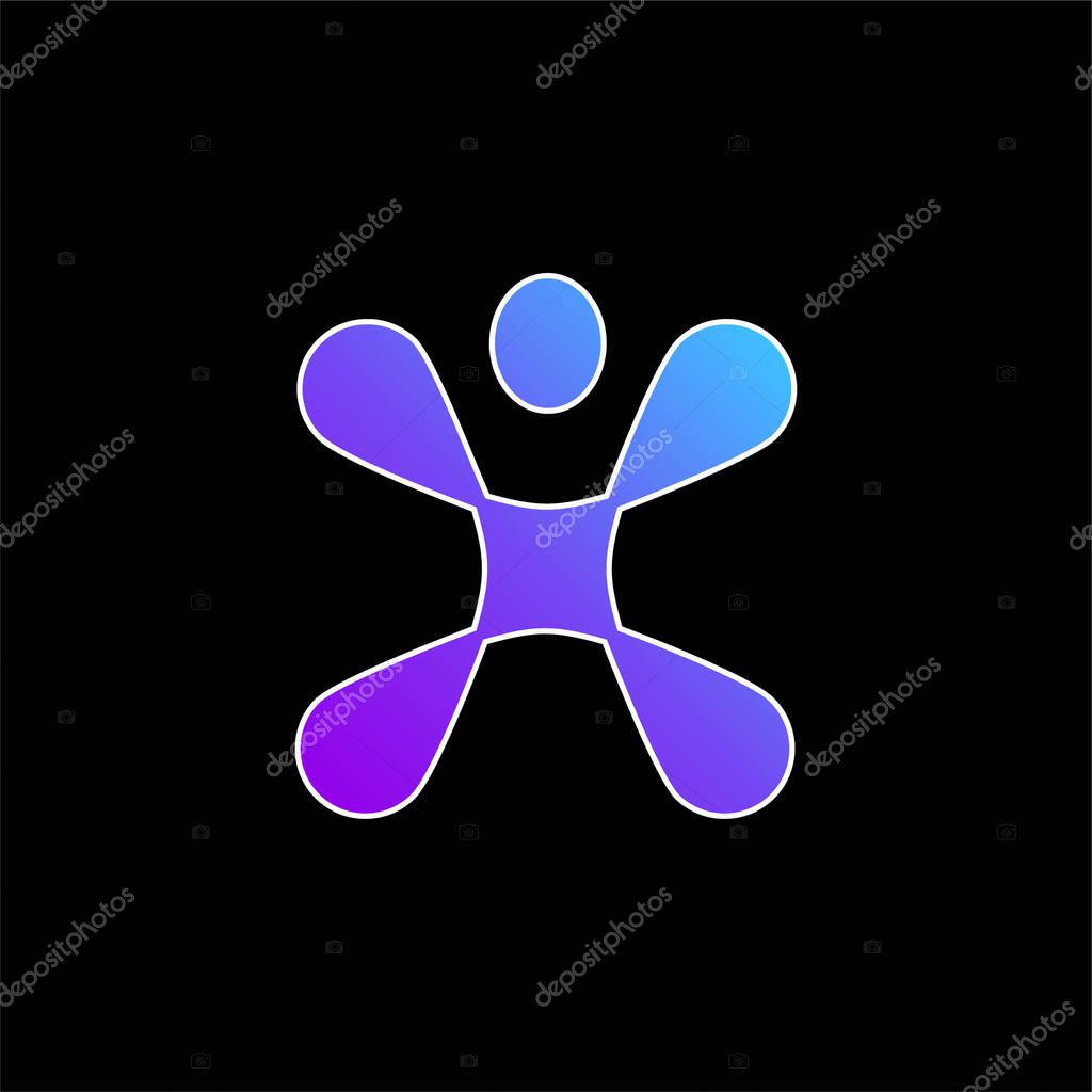 Abstract Shape blue gradient vector icon