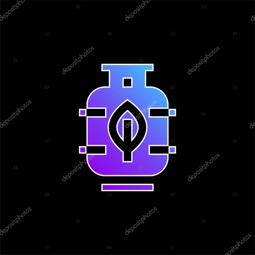 Biogas blue gradient vector icon