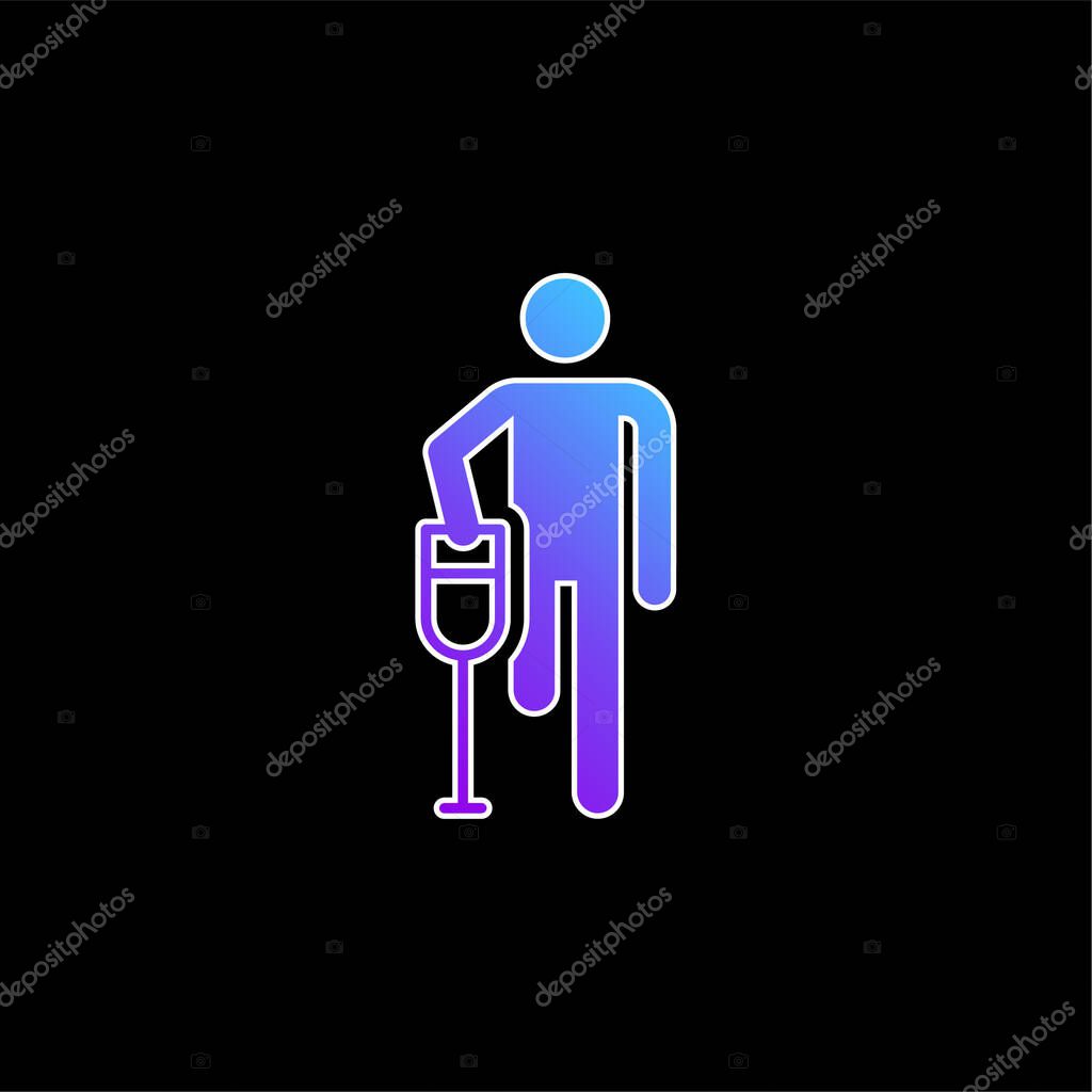 Accident blue gradient vector icon