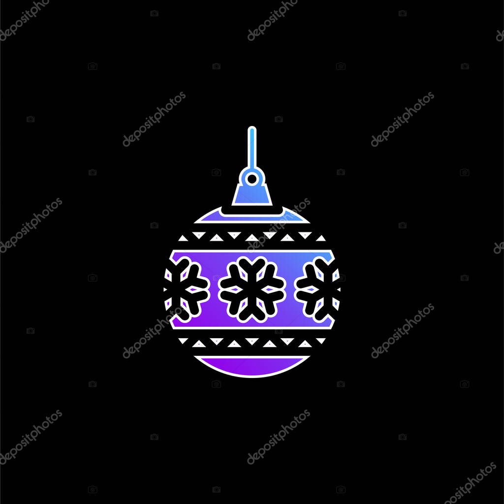 Bauble blue gradient vector icon