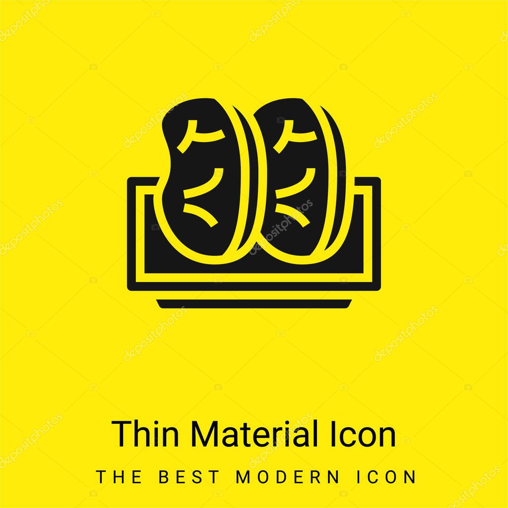 Bacon minimal bright yellow material icon