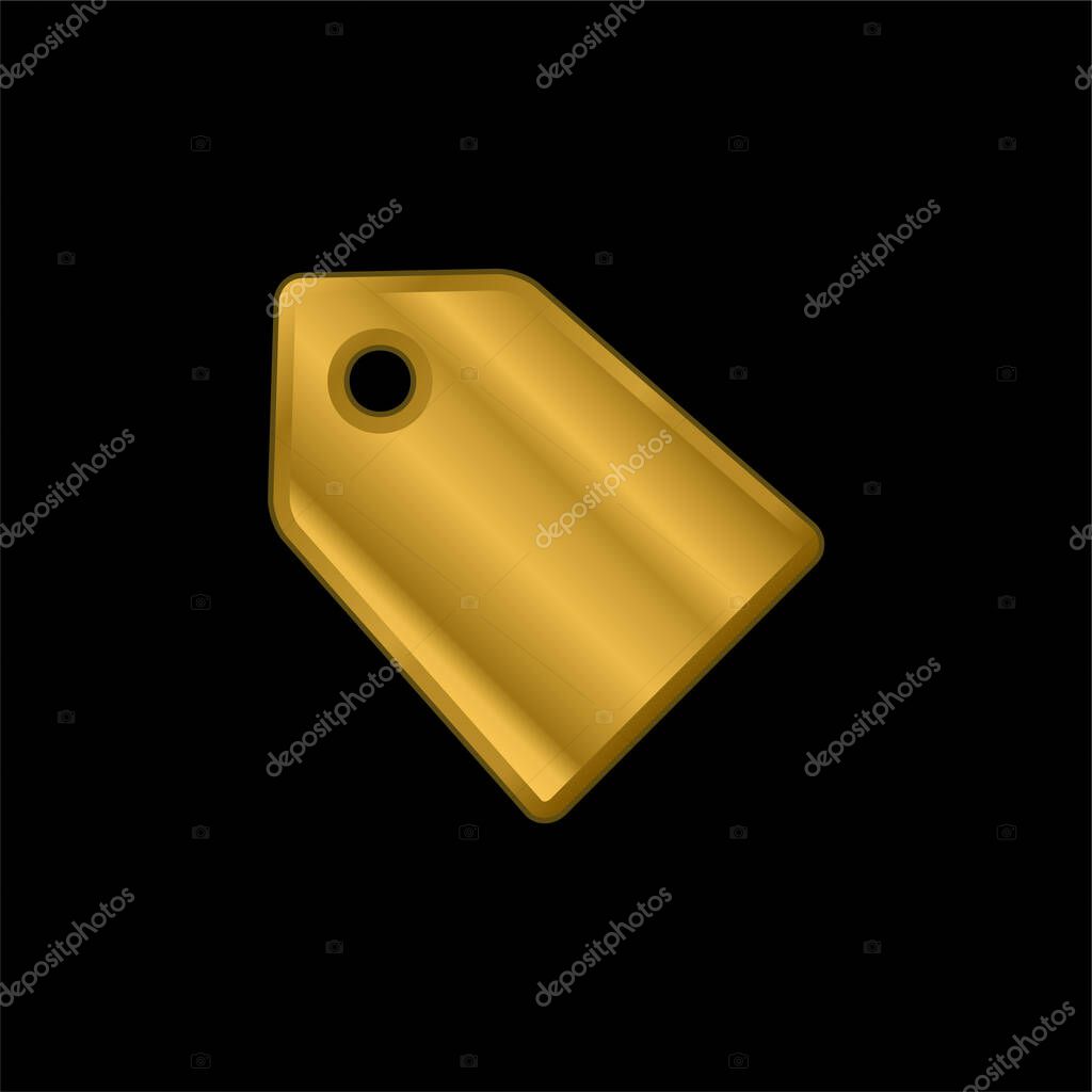 Black Label For Discounts gold plated metalic icon or logo vector