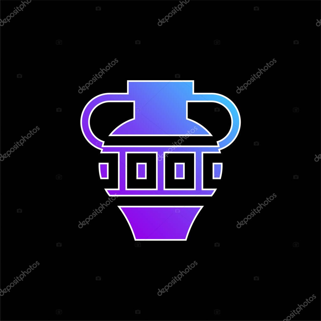 Amphora blue gradient vector icon