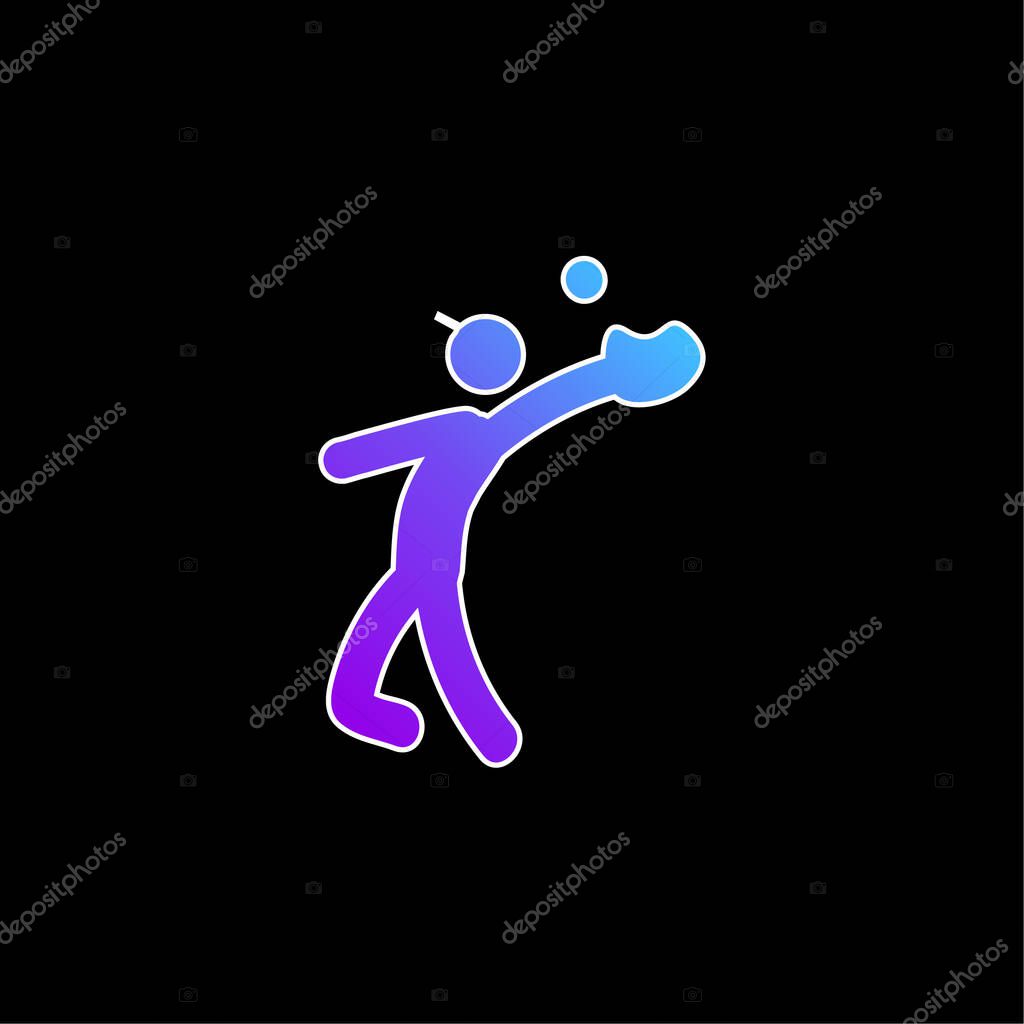 Baseball Catcher blue gradient vector icon