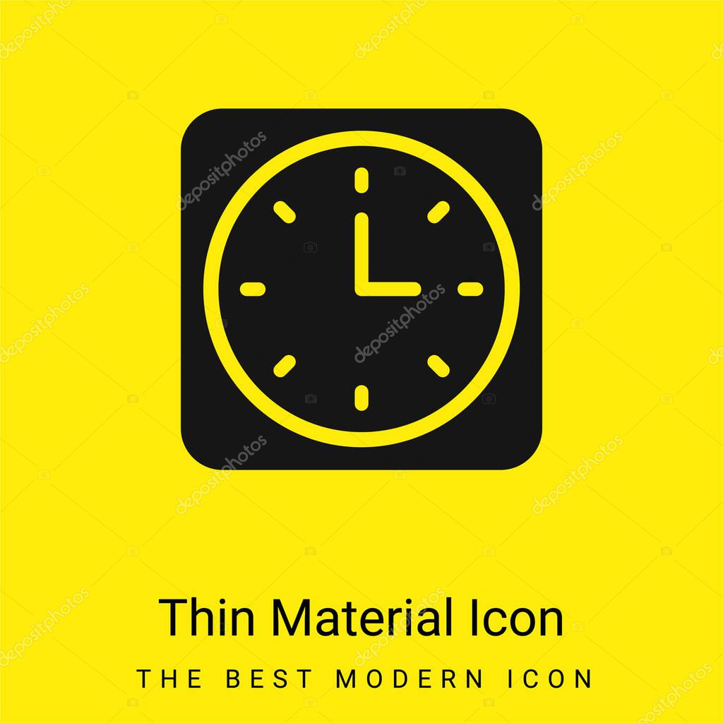 Alarm Clock minimal bright yellow material icon
