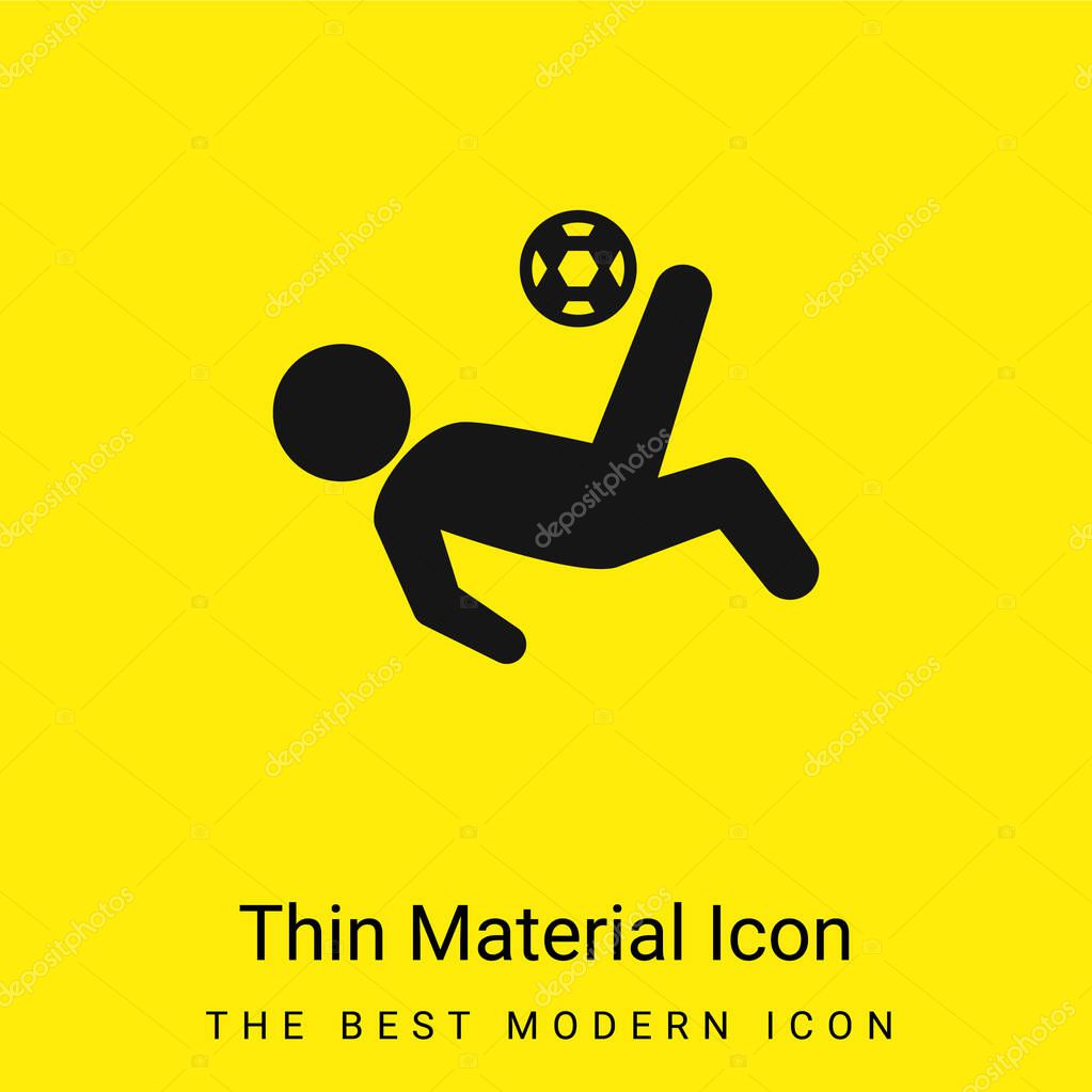 Bicycle Kick minimal bright yellow material icon