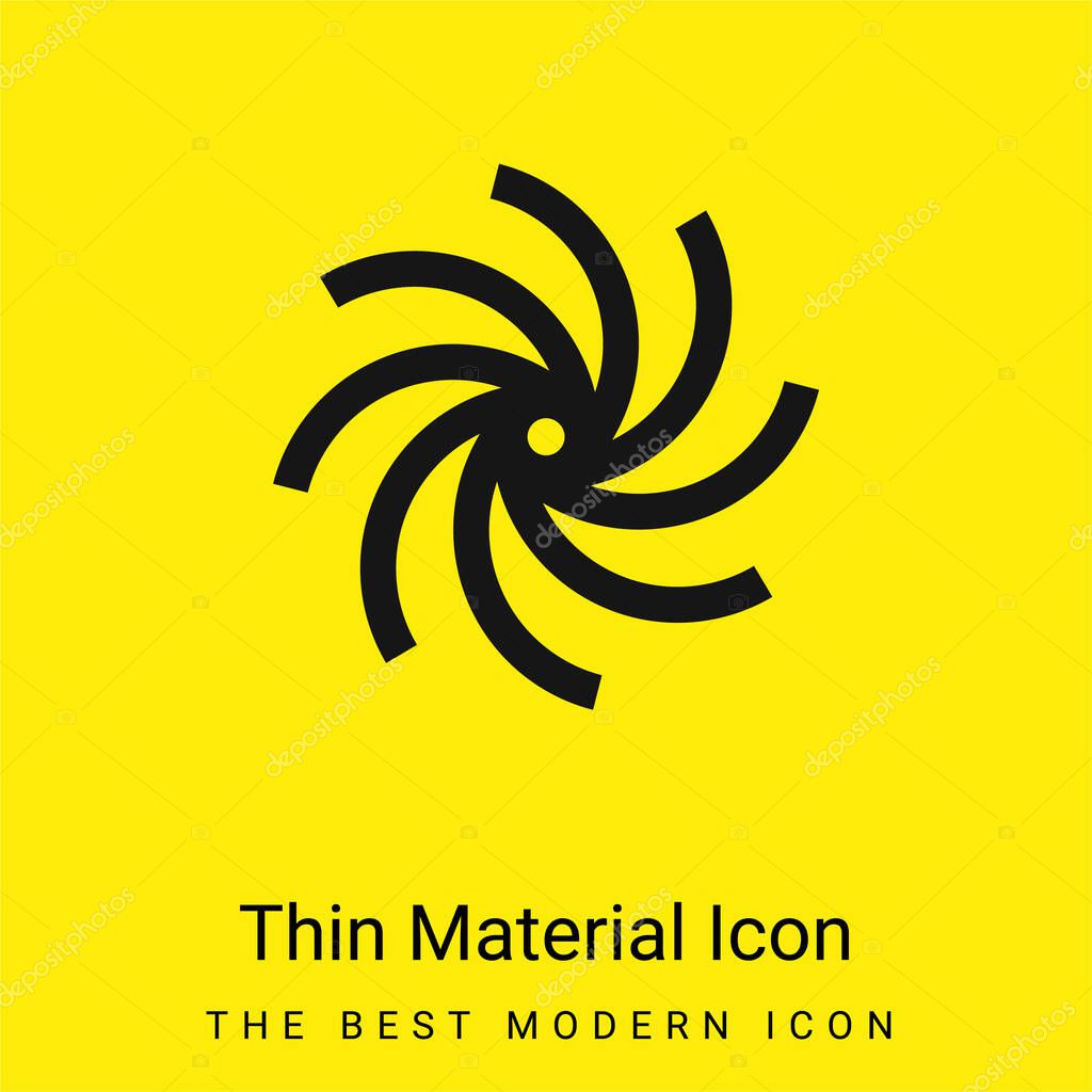 Blackhole minimal bright yellow material icon