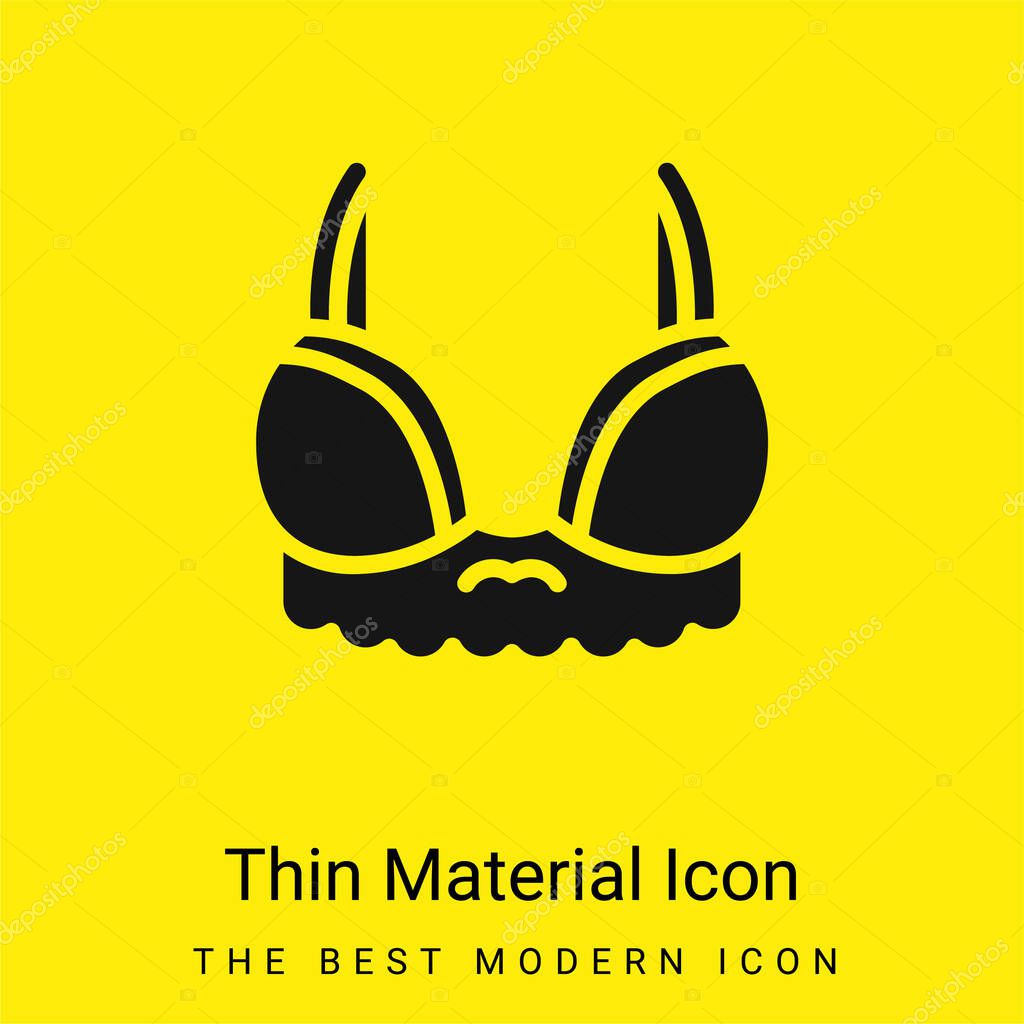 Brassiere minimal bright yellow material icon