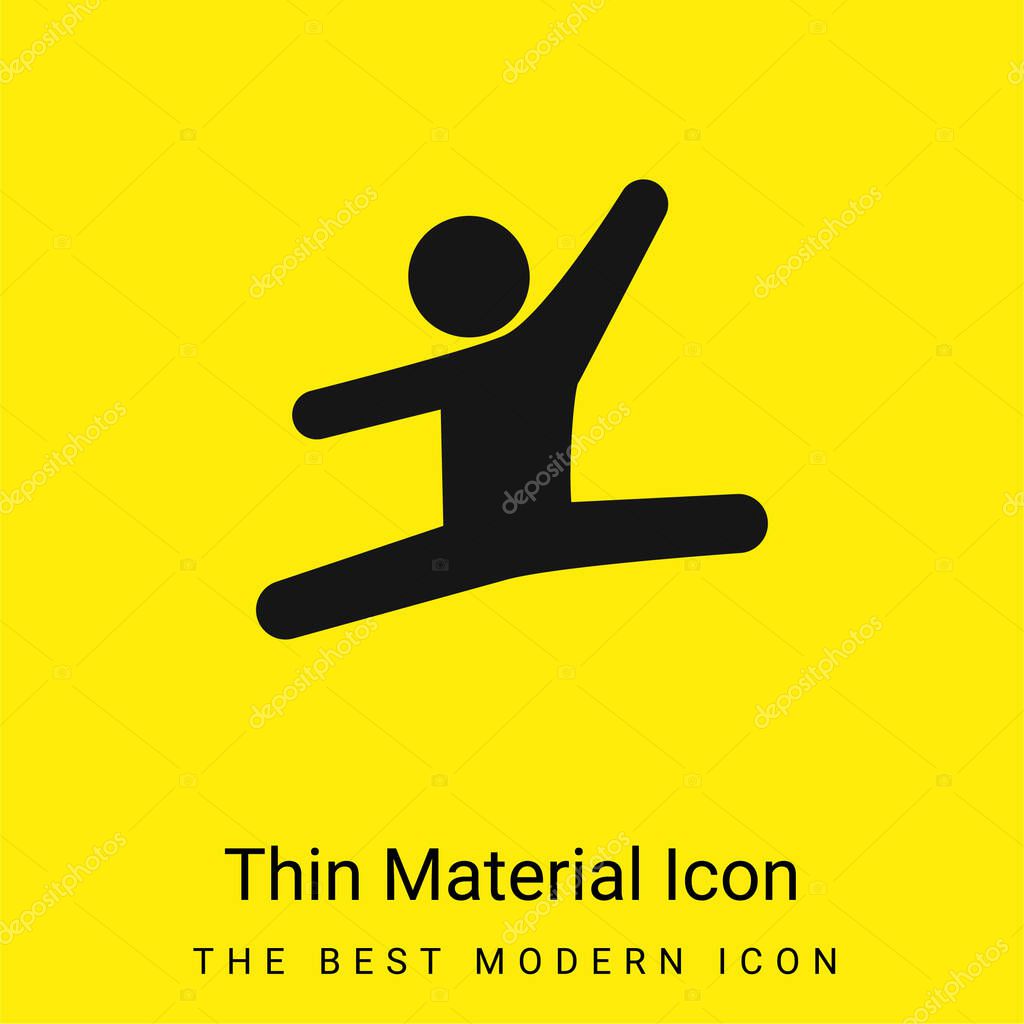 Artistic Gymnast minimal bright yellow material icon