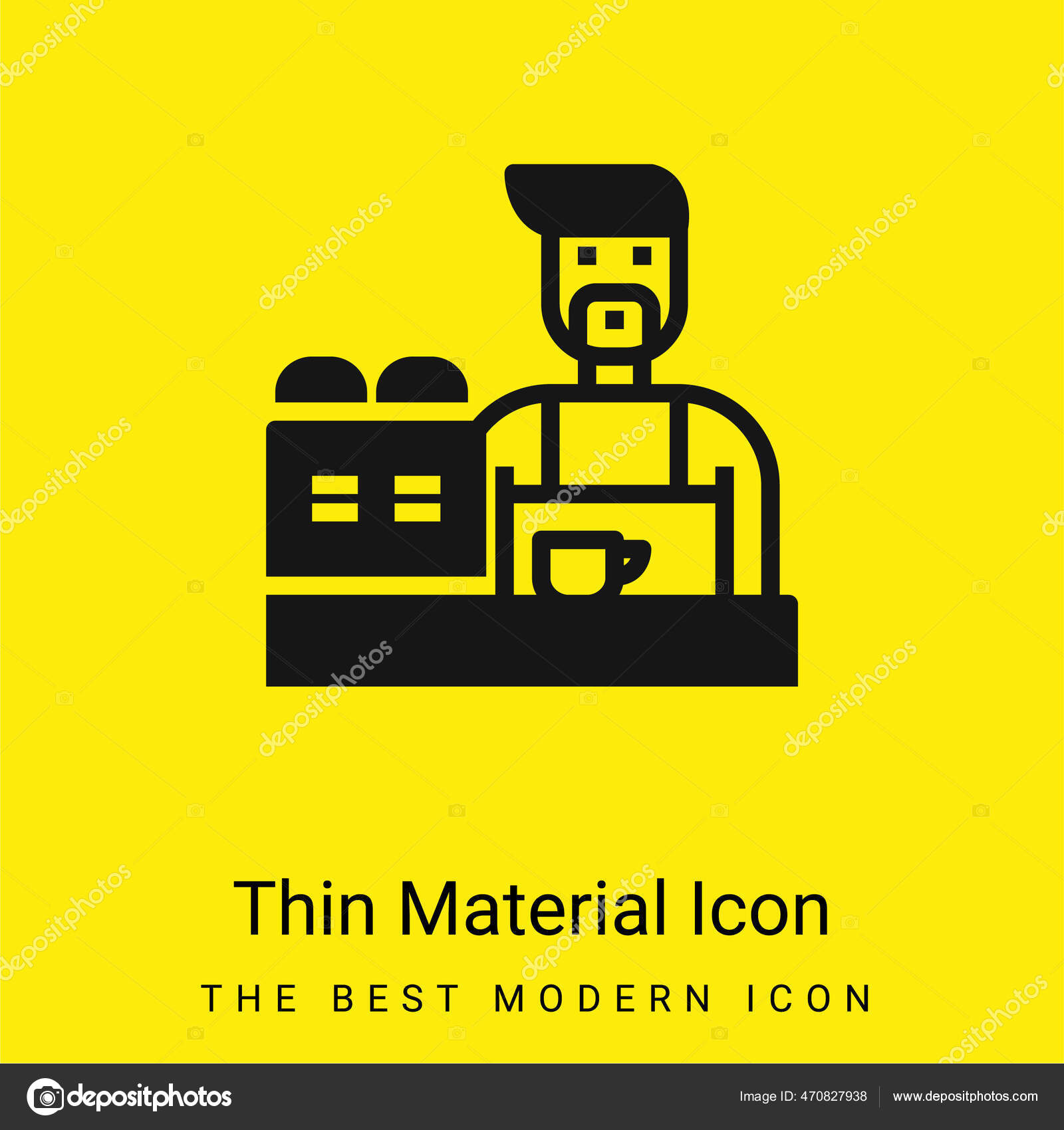Barista Minimal Bright Yellow Material Icon Stock Vector Image By Infolight 470827938<script async src=