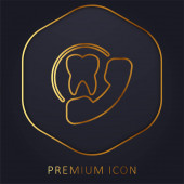 Ernennung goldene Linie Premium-Logo oder Symbol