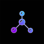 Atoms blue gradient vector icon