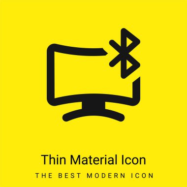 Bluetooth minimal bright yellow material icon clipart