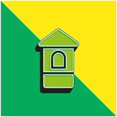 Booth Green ve sarı modern 3D vektör simgesi logosu